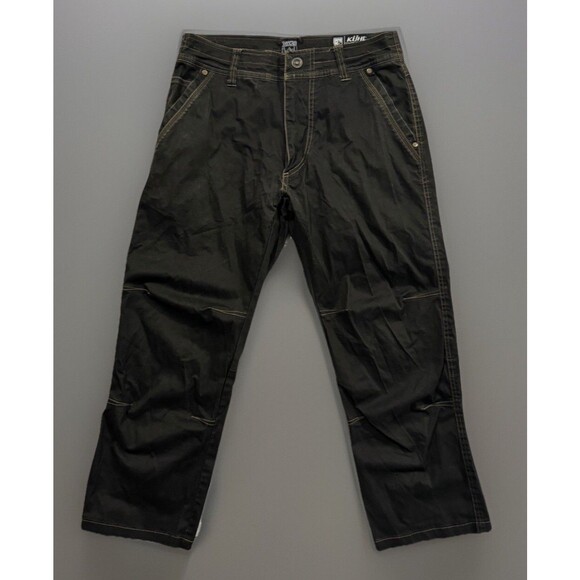 KUHL Mens Slackr Pant Sz 30x30 Black Straight Leg Vintage Patina Dye Hike Trail - Picture 1 of 16